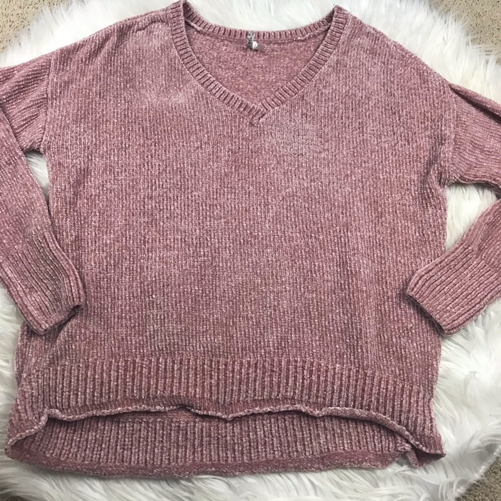 Mudd chenille blush pink sweater size XL